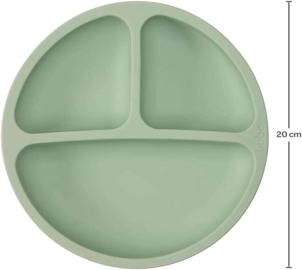 buba pratinho em silicone com ventosa verde
